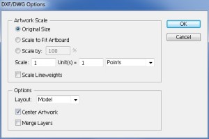 DXF-DWG Options